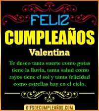 GIF Frases de Cumpleaños Valentina